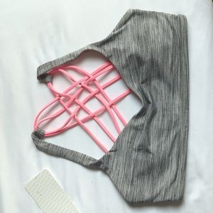 Lululemon Free to Be Wild Bra Sz 10 Space Dye Camo Seal Grey Deep Coal Grapfruit